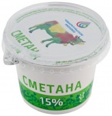 Сметана Чебаркульские молоко 15% 250 гр